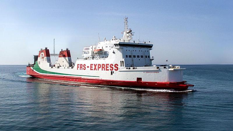 Shows the Al Andalus Express from FRS Iberia at sea.